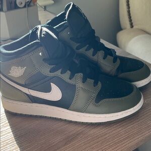 Nike Black and Olive Sneakers